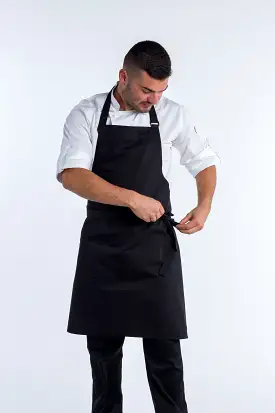 Locky Black Bib apron medium size