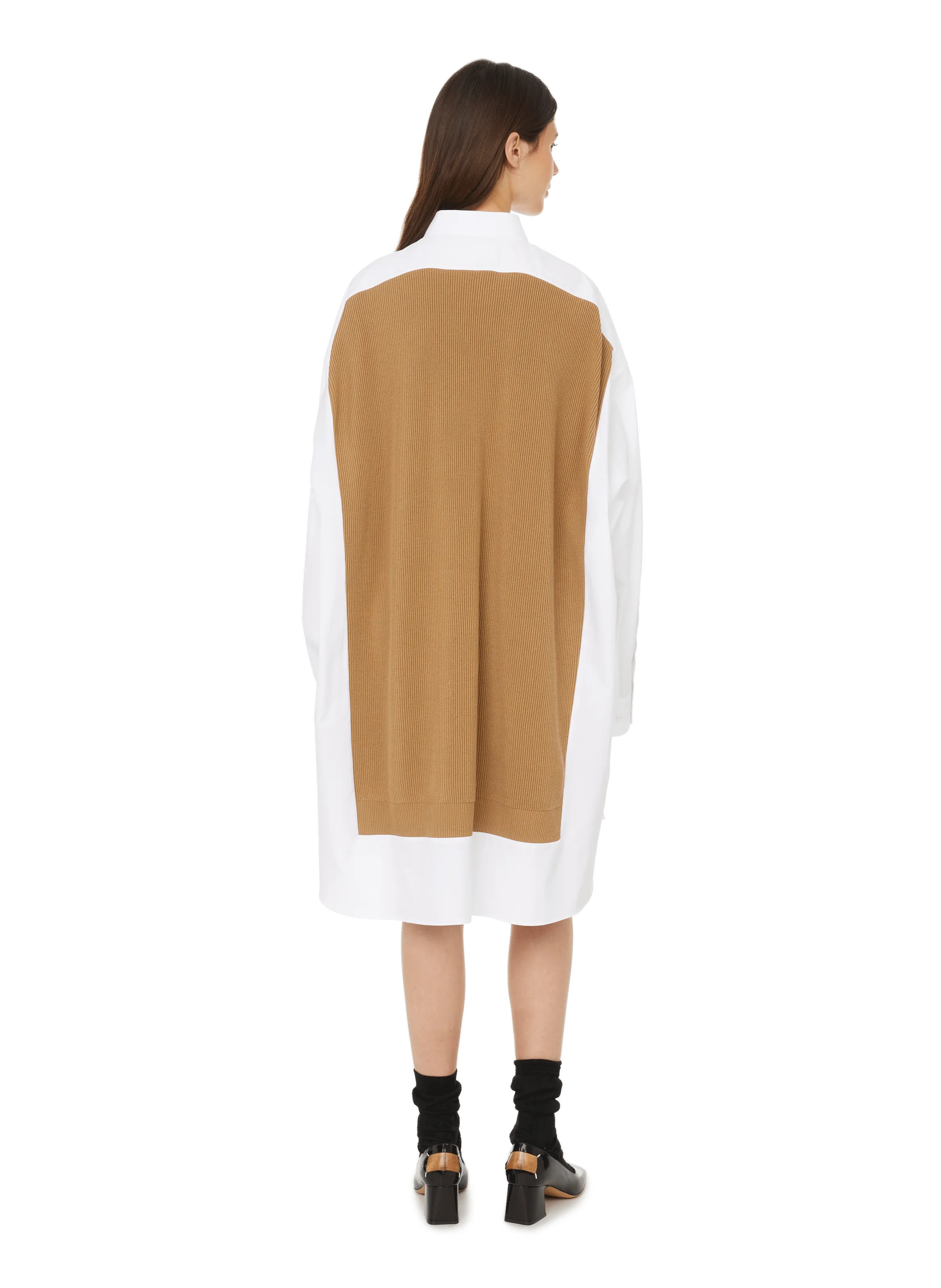 Maison margiela  Bi-material shirt dress - Multicolour