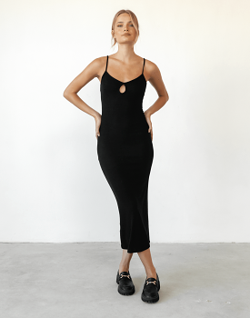 Mccarthy Midi Dress (Black)