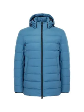 Men s Detachable Hooded Down Padded Coat Blue 270168