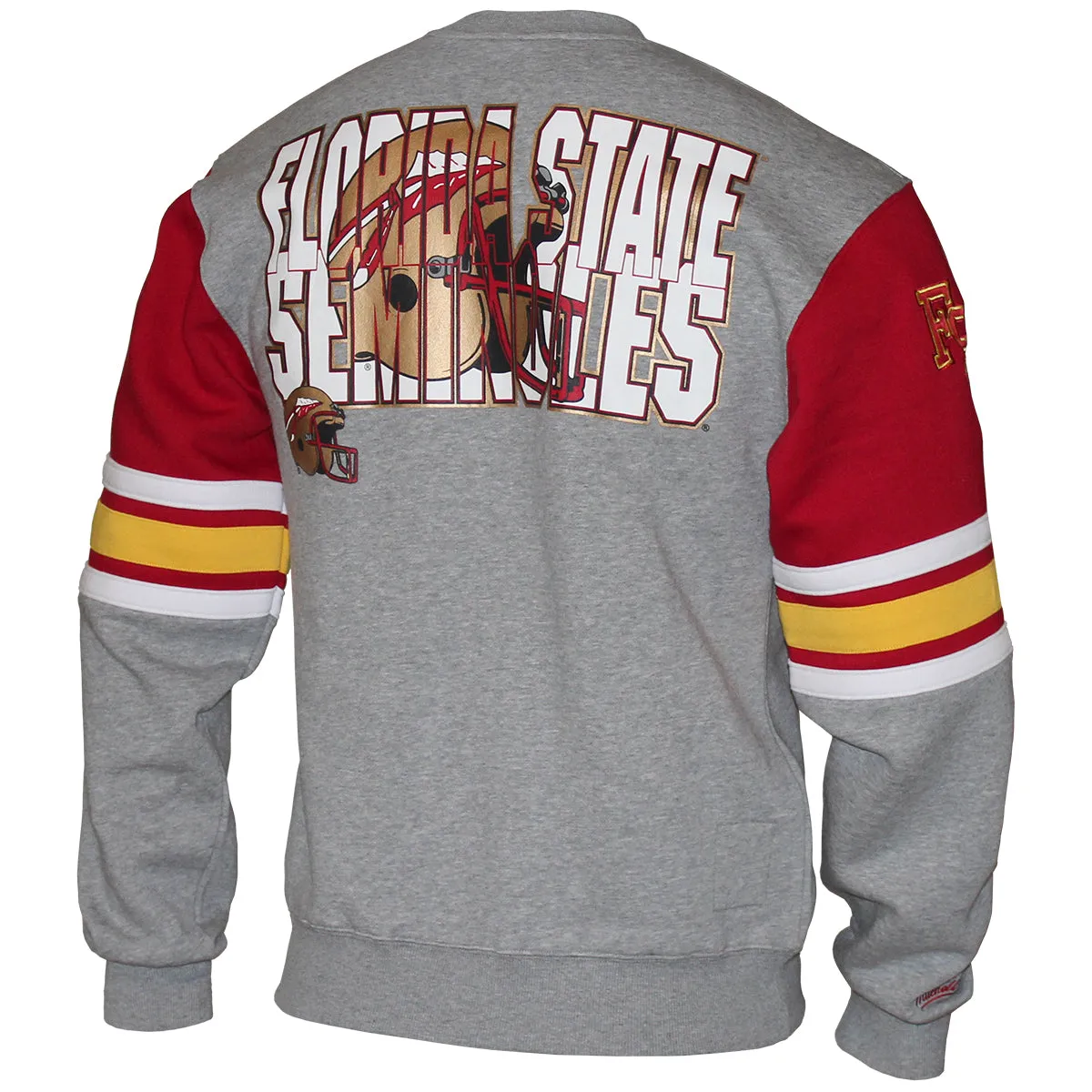 Mitchell & Ness Men's Vault Florida State Seminoles Head Coach Crew - Heather Grey