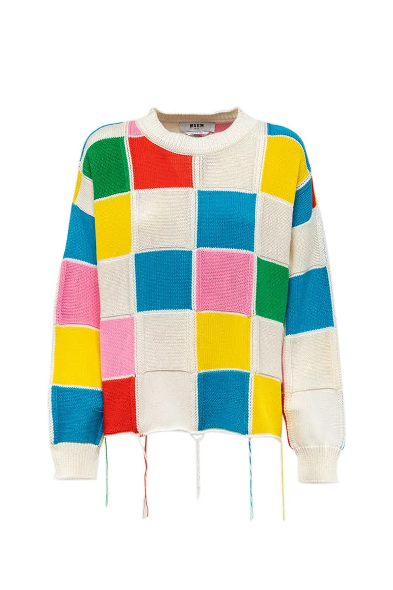 Multicolor Patchwork Sweater