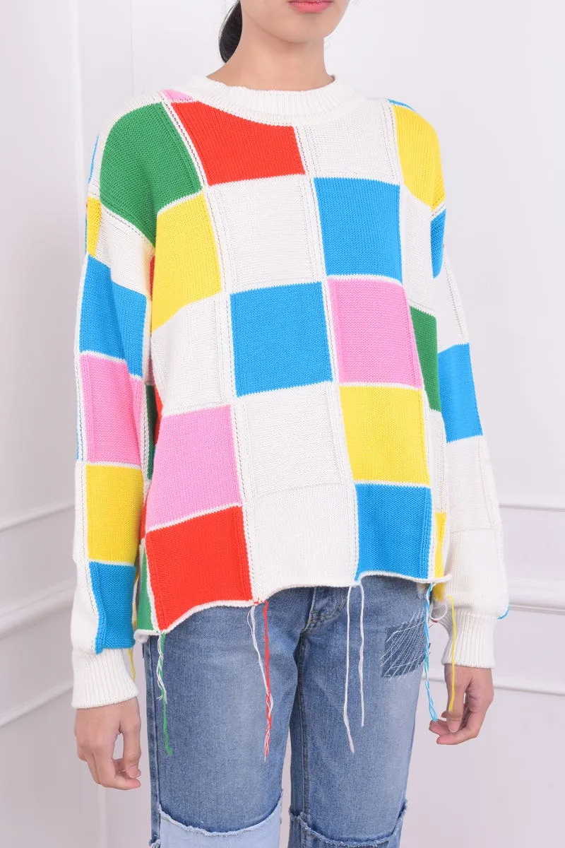 Multicolor Patchwork Sweater