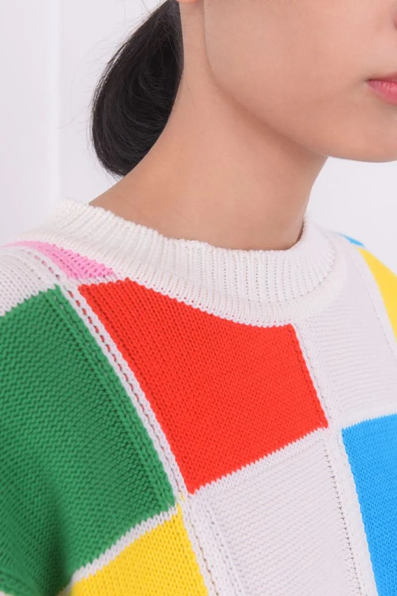 Multicolor Patchwork Sweater