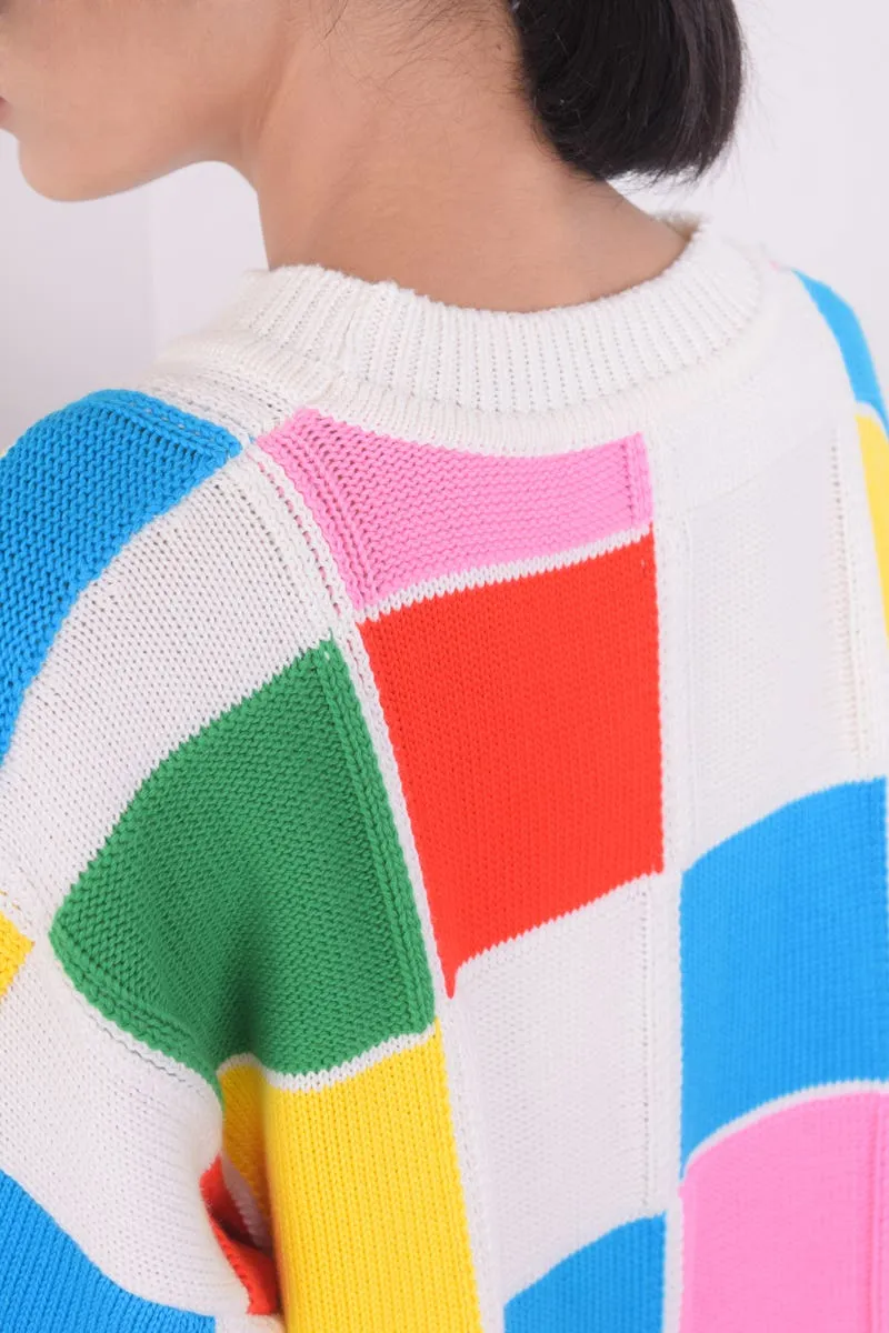 Multicolor Patchwork Sweater