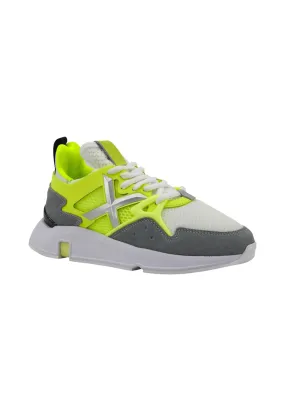 MUNICH Click Women 69 Sneaker Donna White Grey Verde Fluo 4172069