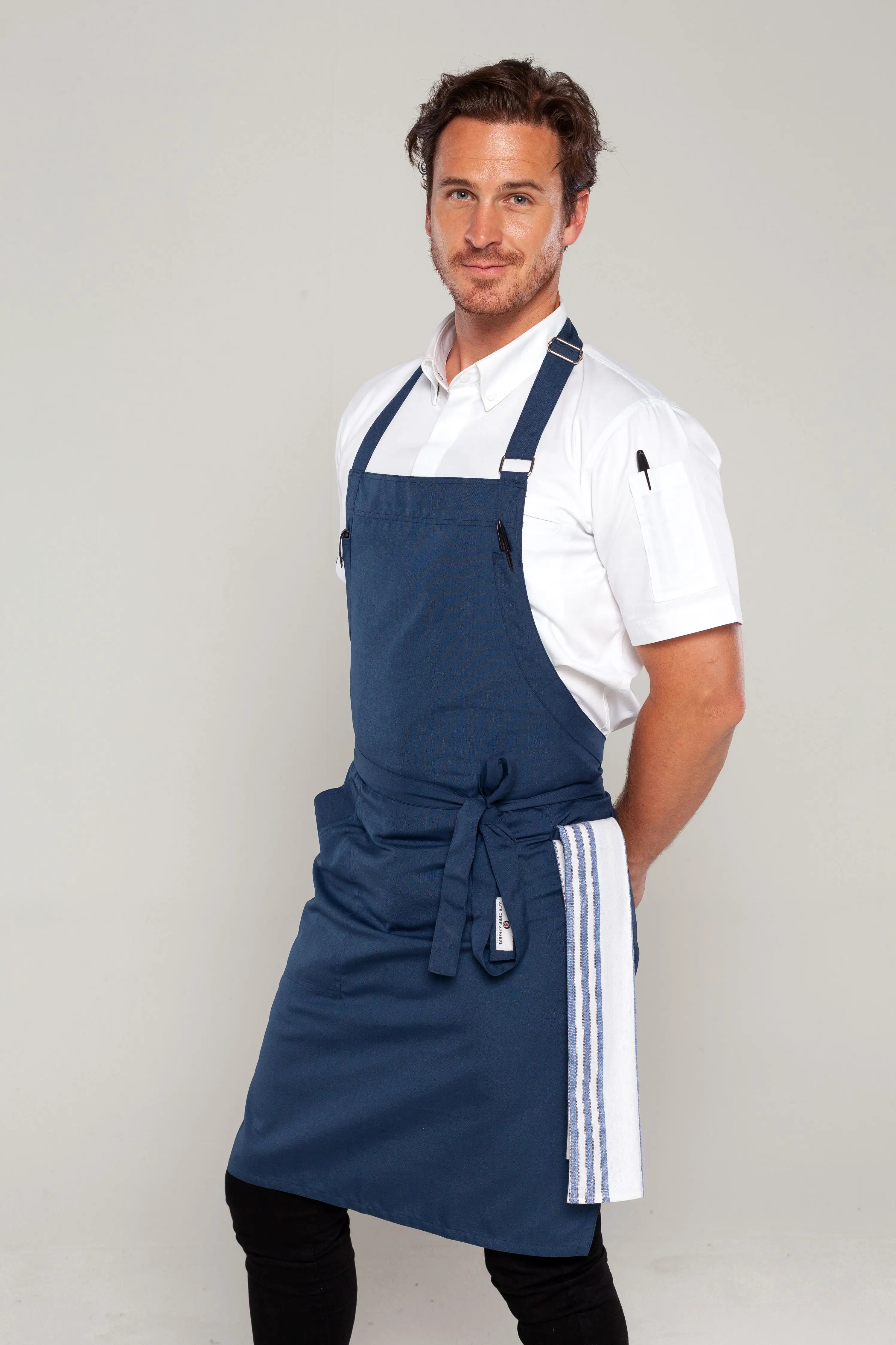 Niche Bluish Grey chef apron one size