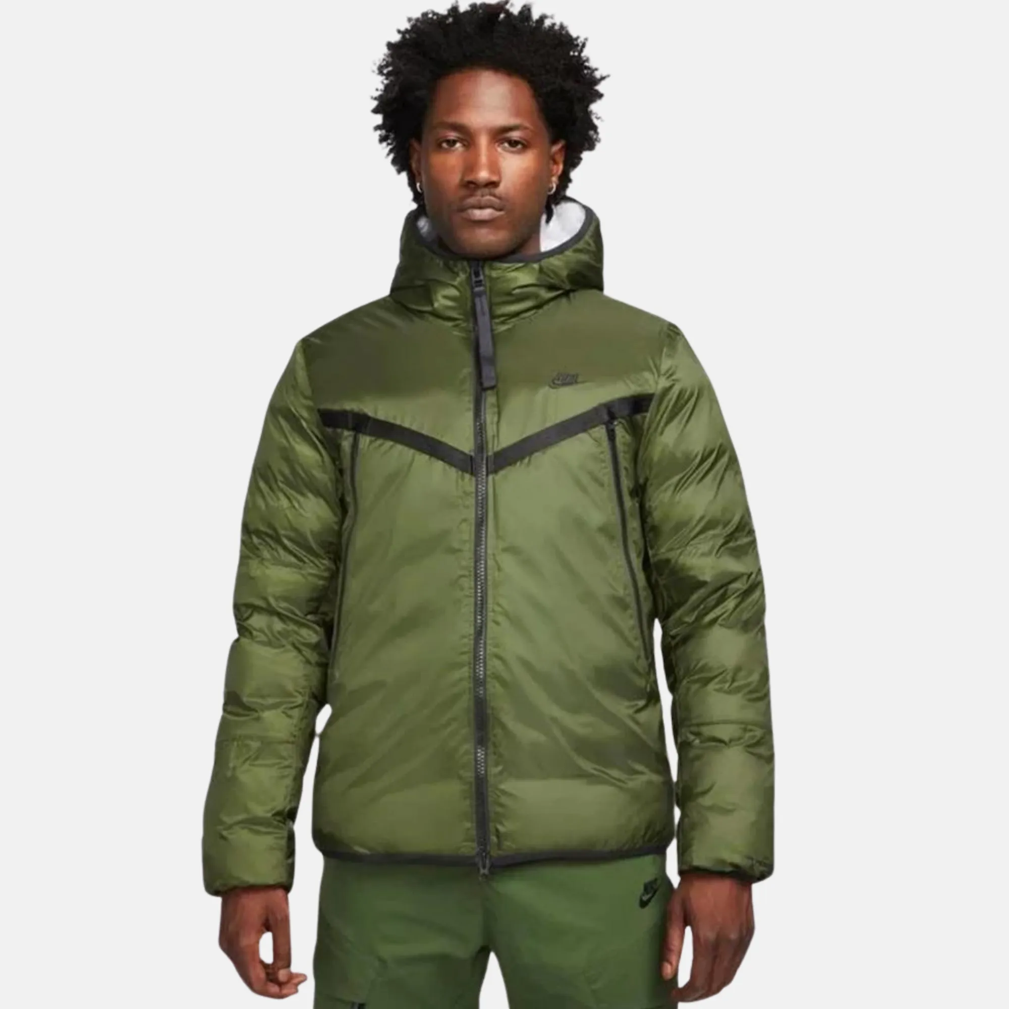 Nike Sportswear Therma-Fit Olive Green Coat