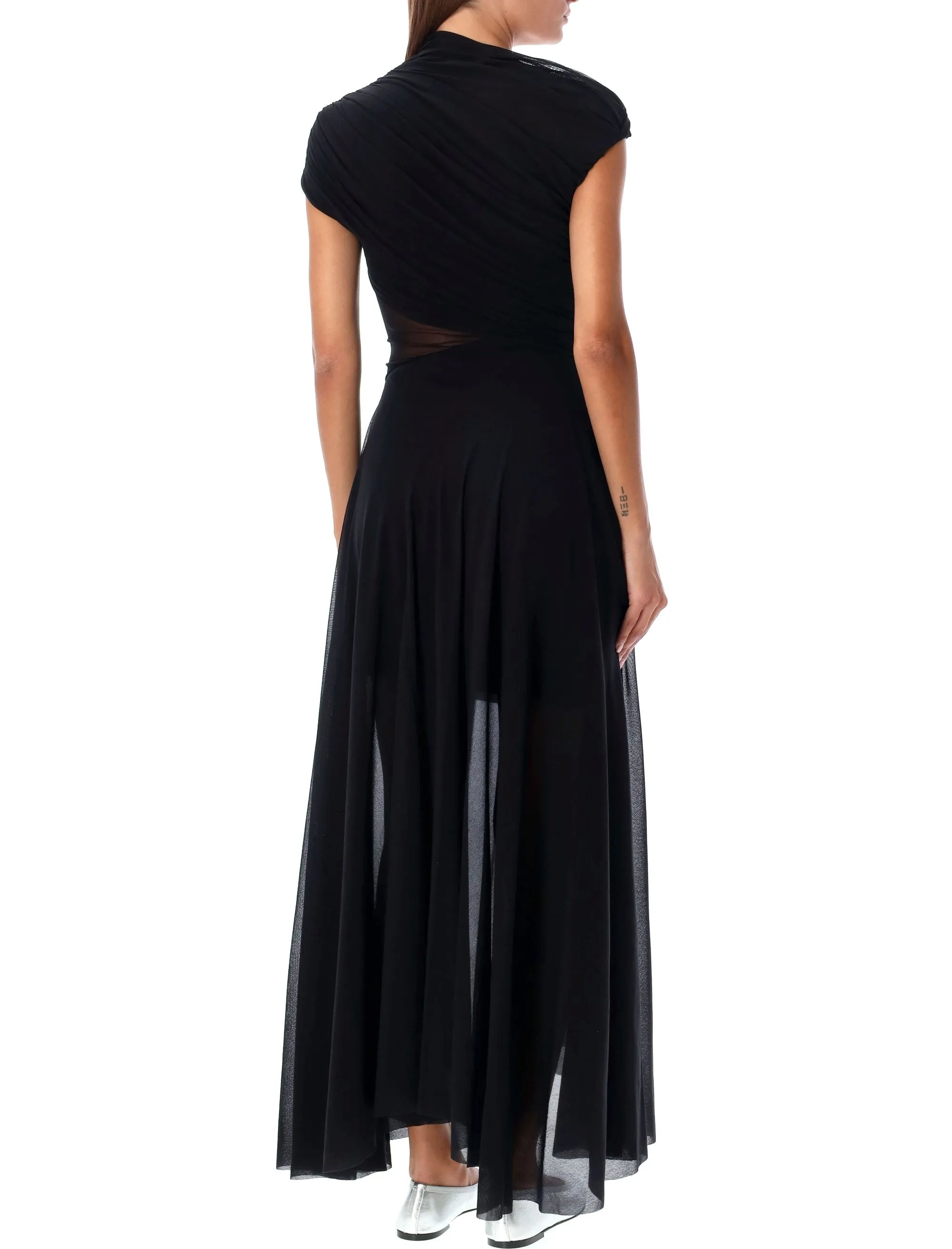 PHILOSOPHY DI LORENZO SERAFINI Elegant Asymmetric Floor-Length Dress