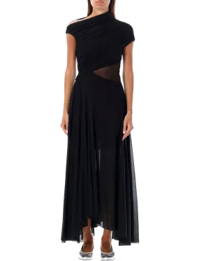 PHILOSOPHY DI LORENZO SERAFINI Elegant Asymmetric Floor-Length Dress