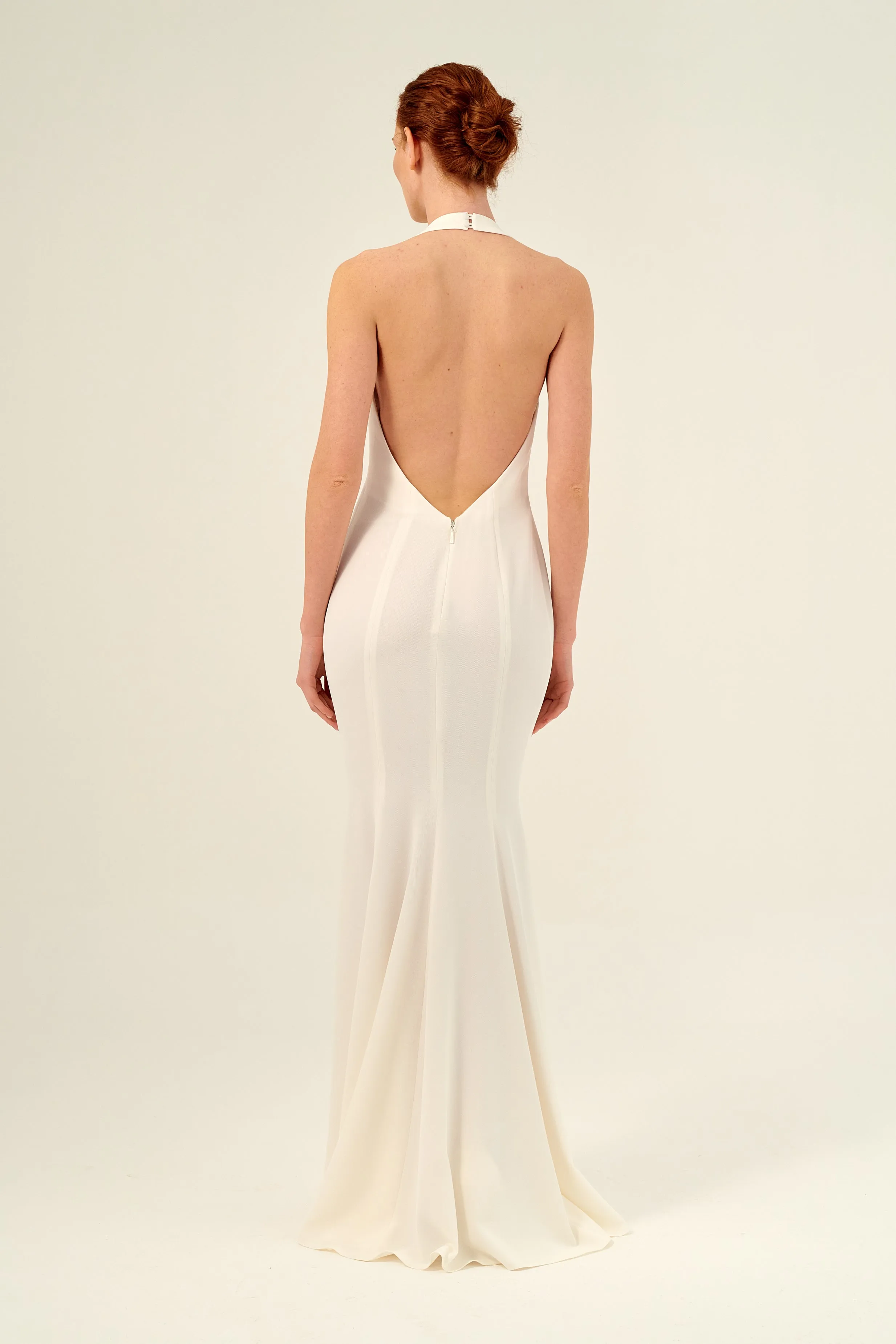 Plunging Neckline Floor-Length Fitted Dress