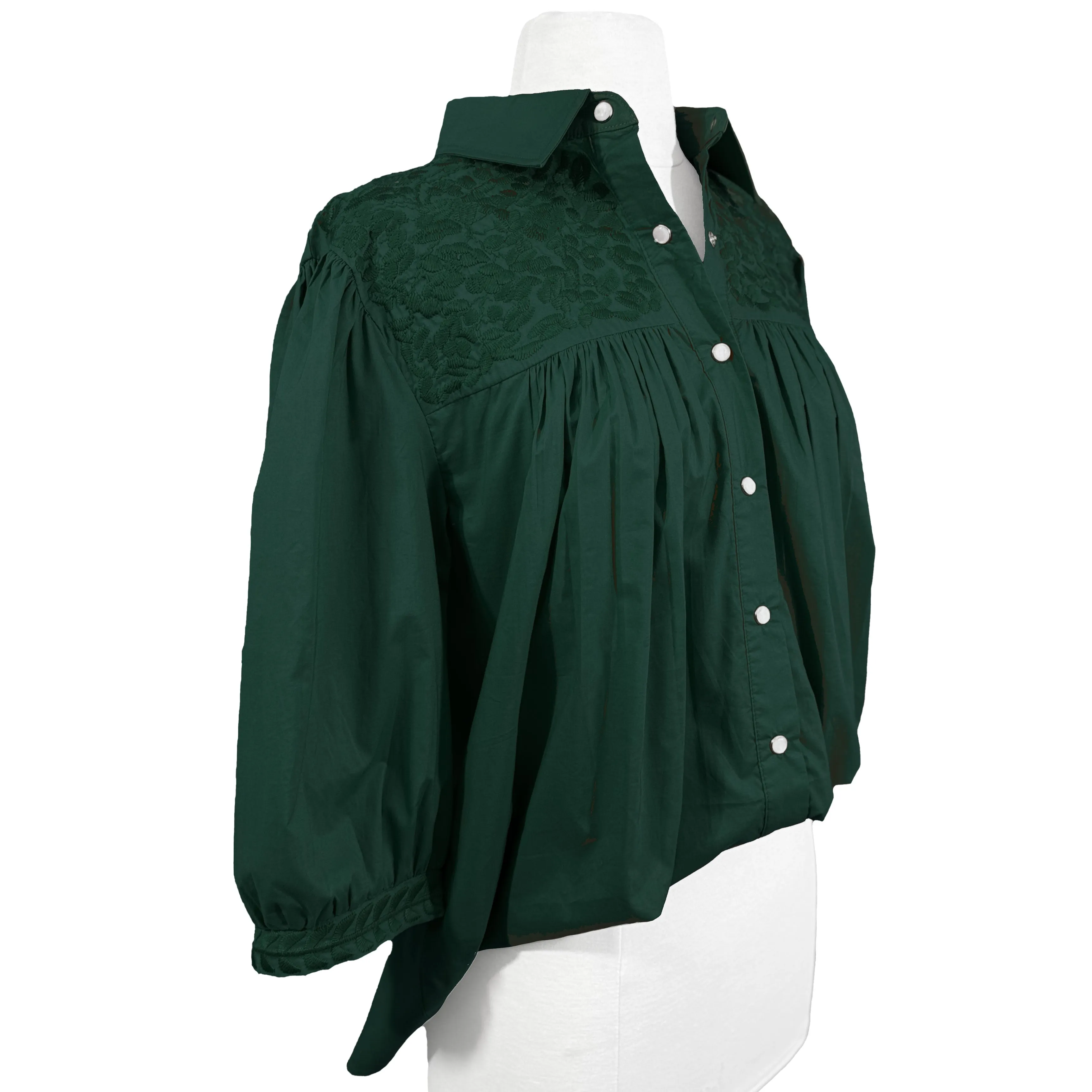 PRE-ORDER: Double Green Cowgirl Blouse (early August ship date)