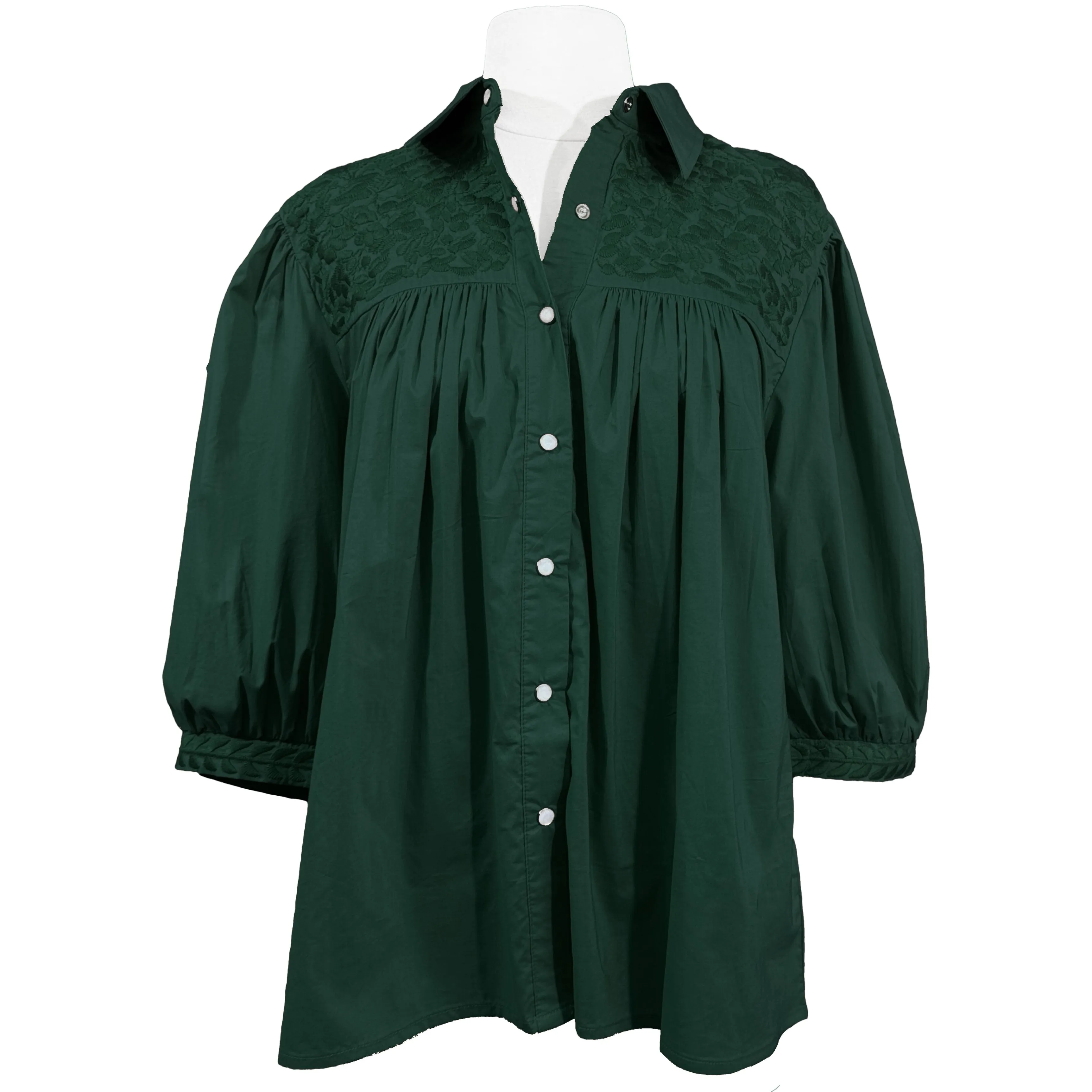 PRE-ORDER: Double Green Cowgirl Blouse (early August ship date)