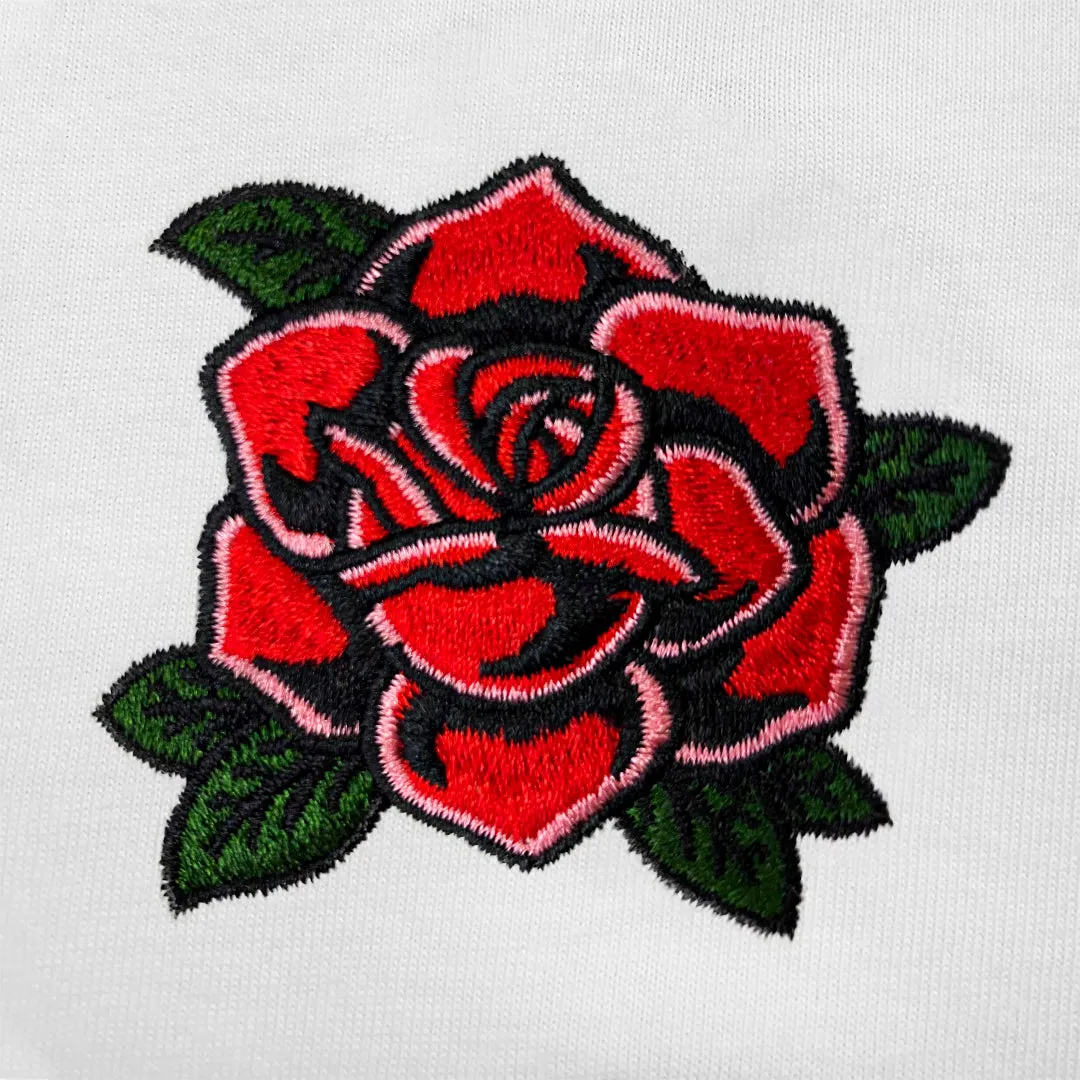 Red Rose Embroidered Hoodie