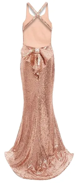 Rose Gold Sequin Maxi Dress