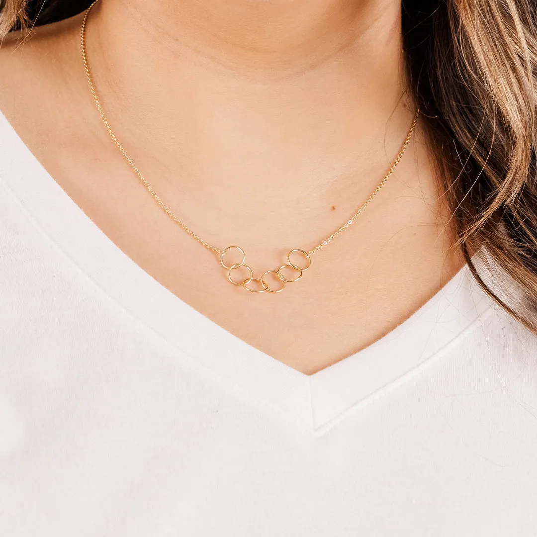 Running Circles Around You Necklace, Gold