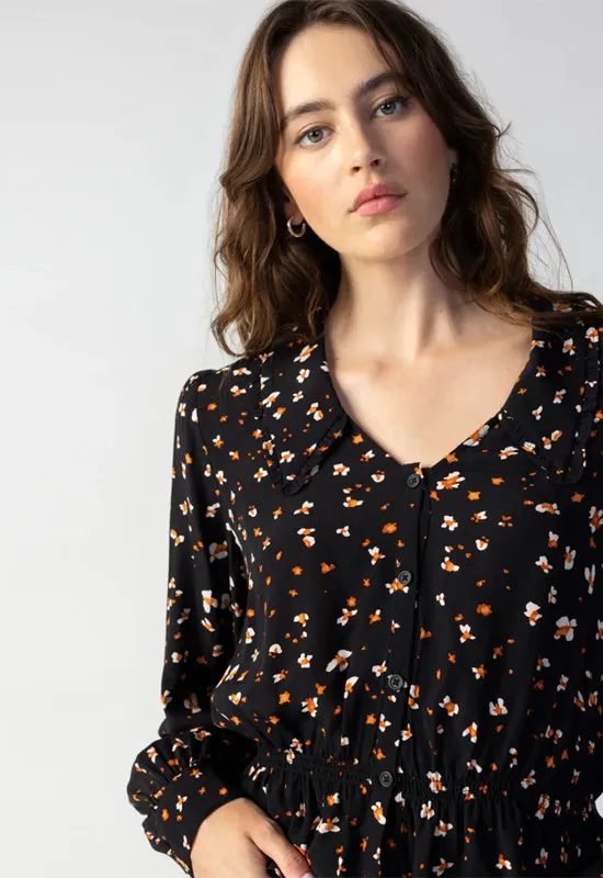 Sanctuary - Collar Blouse Dark Oak Floral