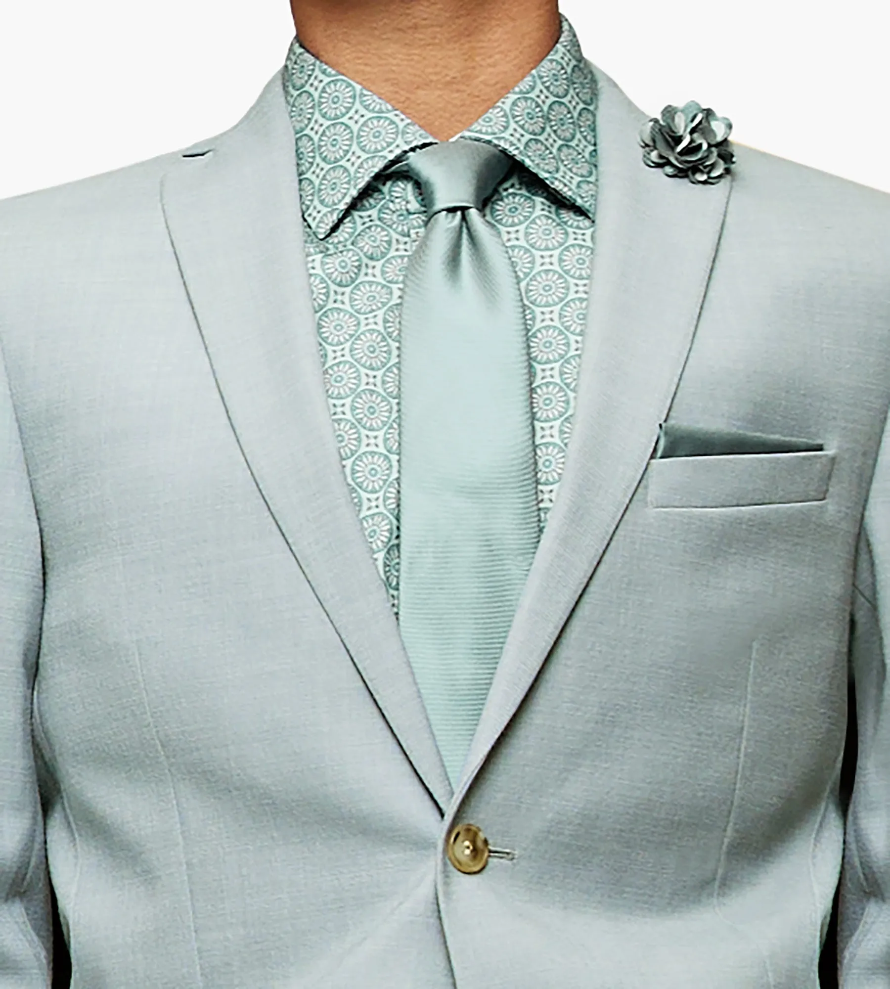 Seafoam Suit Prom Look