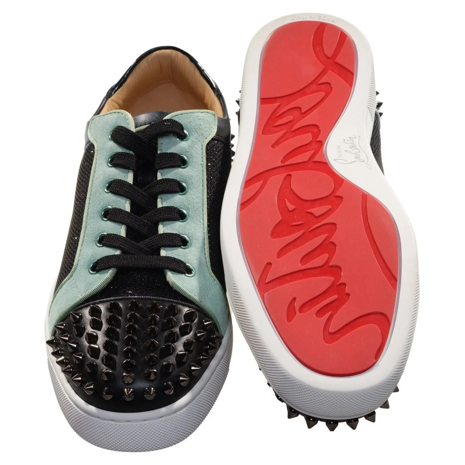 Seavaste Orlato Flat Low Top Contrast Colour Studded Sneakers