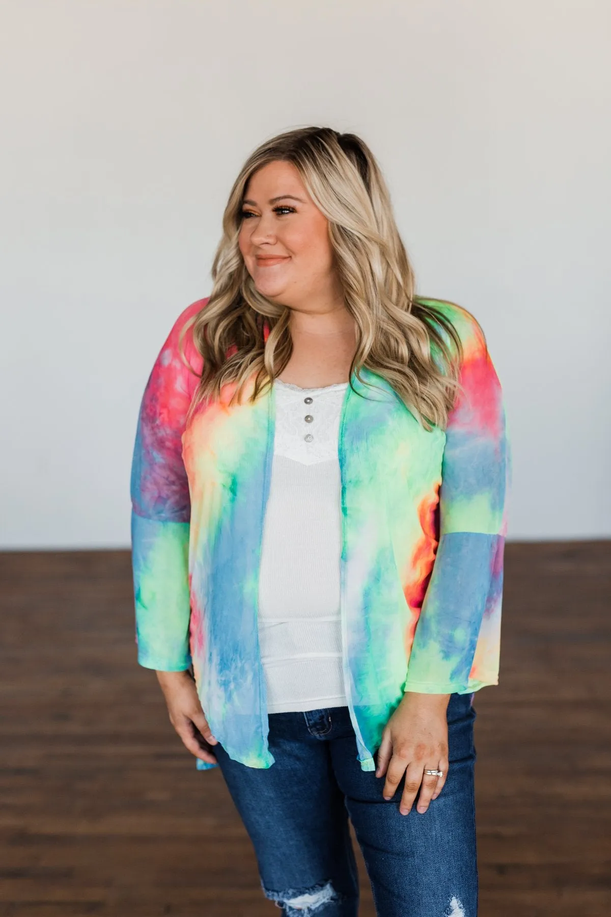 Sparked My Interest Tie Dye Kimono- Multi-Color