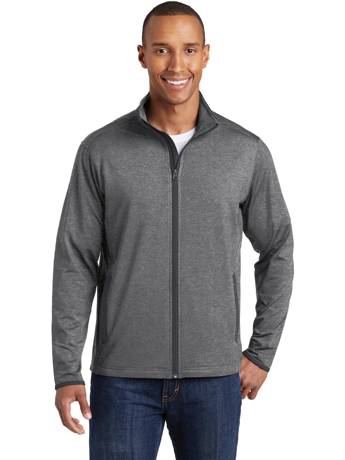 Sport-TekSport-WickStretch Contrast Full-Zip Jacket