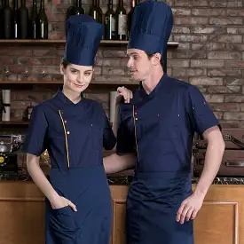 Summer Cotton Chef Coat Men and Women - Uniform - YL207KLW