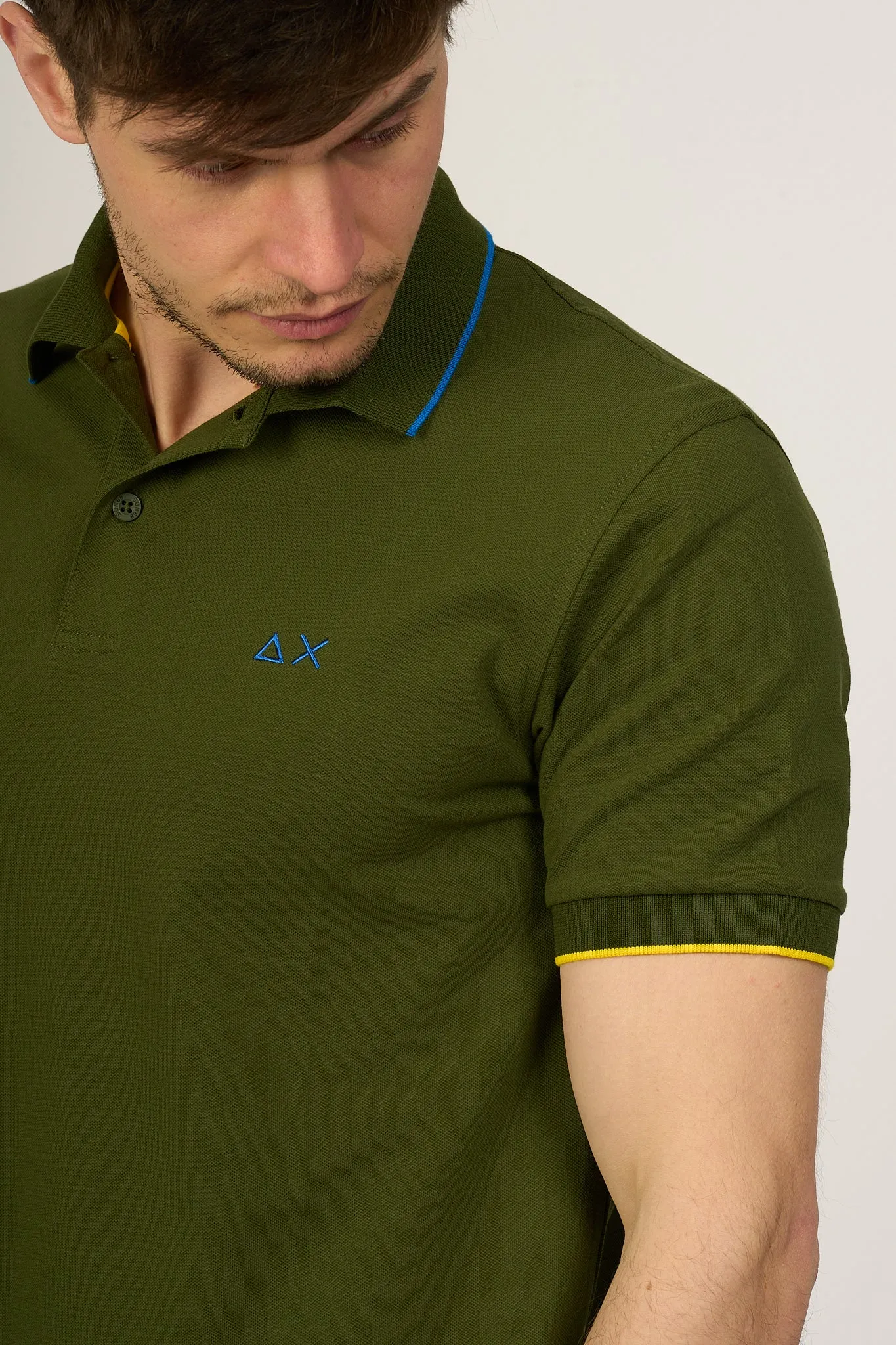 Sun 68 Polo Small Stripes Verdone Uomo