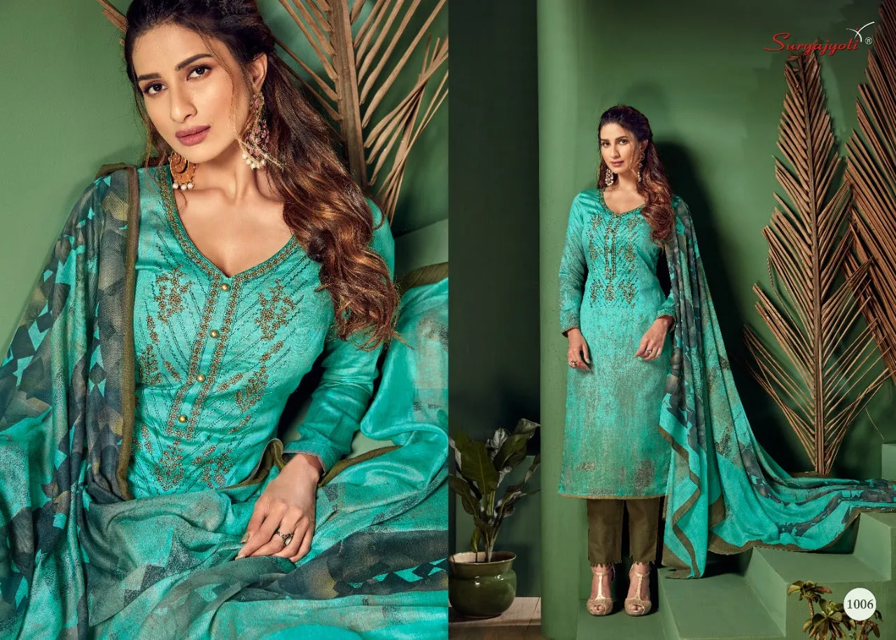 SURYAJYOTI SHADED VOL.1 SATIN COTTON DAILYWEAR DRESS MATERIAL