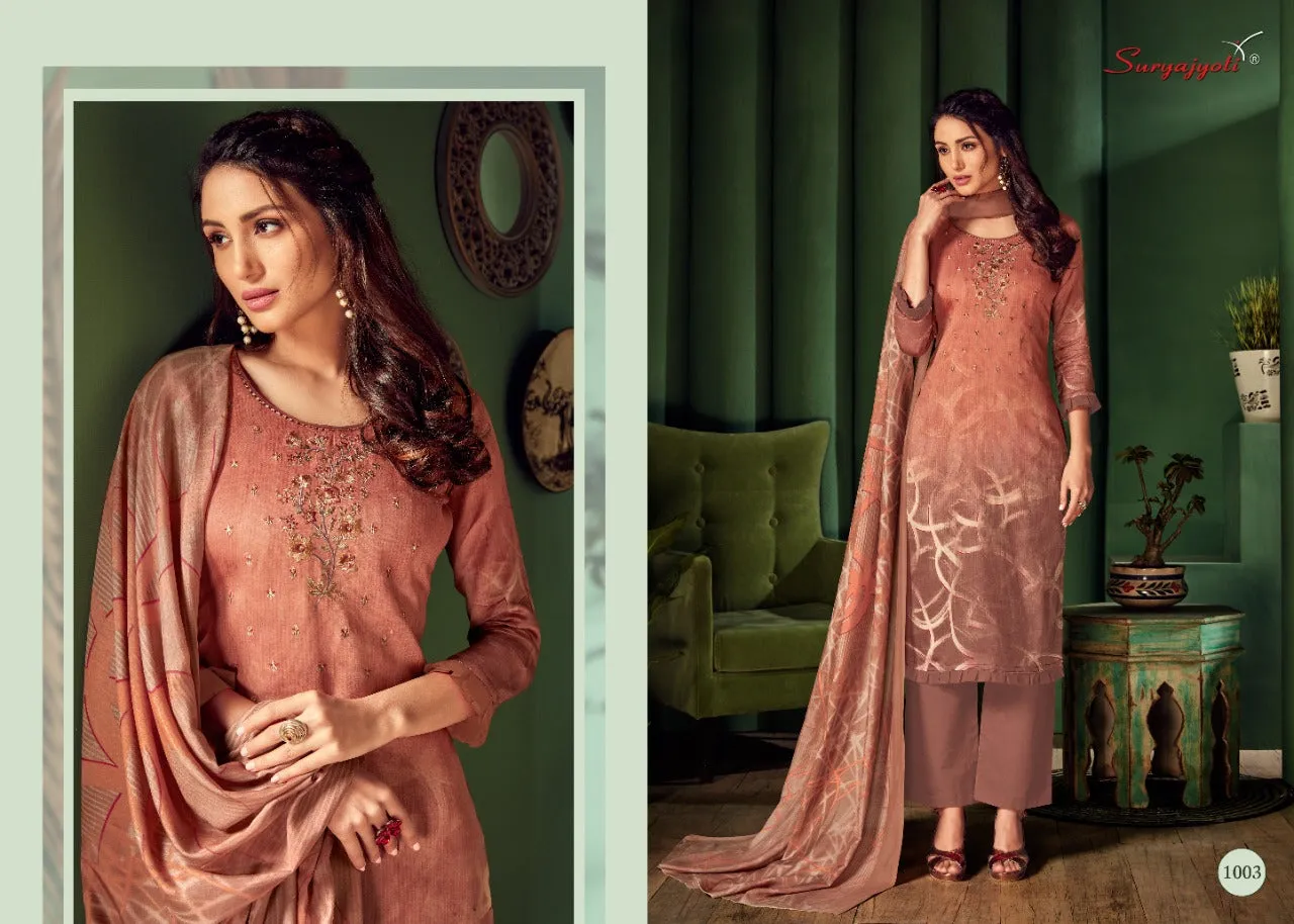 SURYAJYOTI SHADED VOL.1 SATIN COTTON DAILYWEAR DRESS MATERIAL