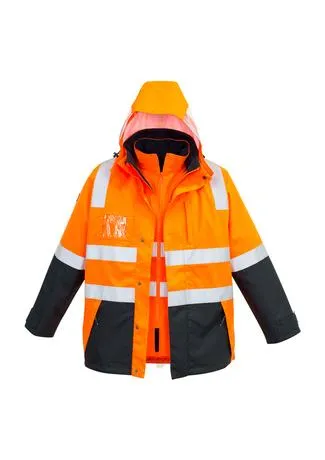 Syzmik Hi Vis Waterproof Jacket 4 in 1