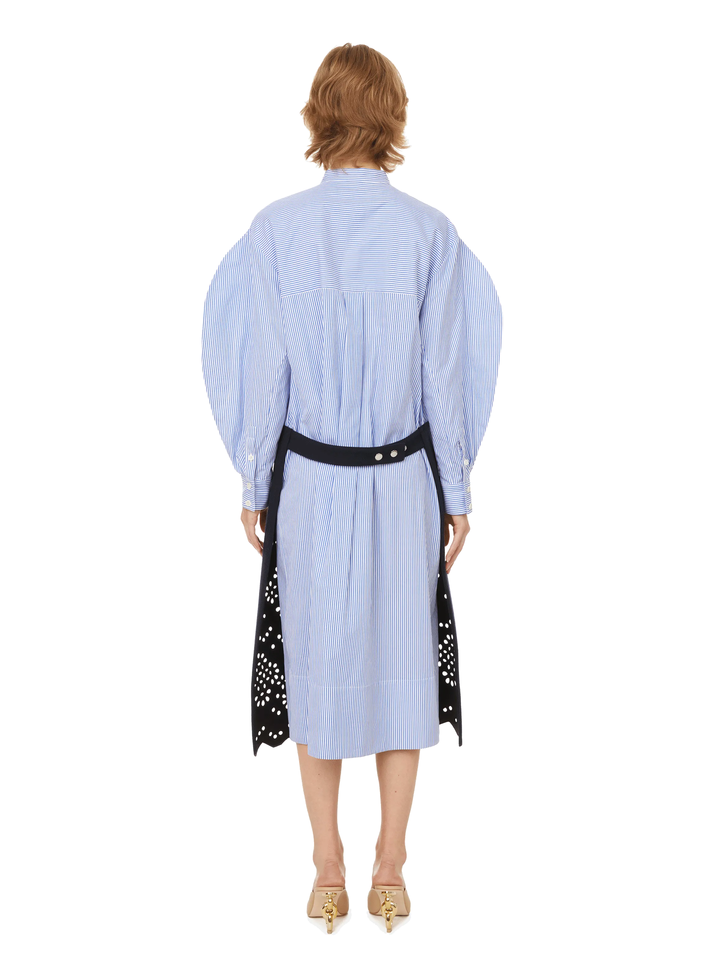 TIBI  Bi-material dress  - Blue