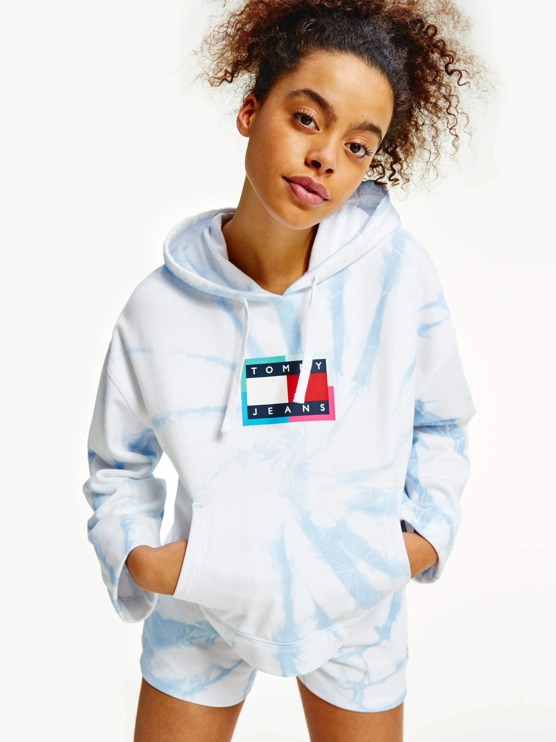 Tommy Badge Tie-Dye Boxy Hoodie | Hoodies | Tommy Hilfiger