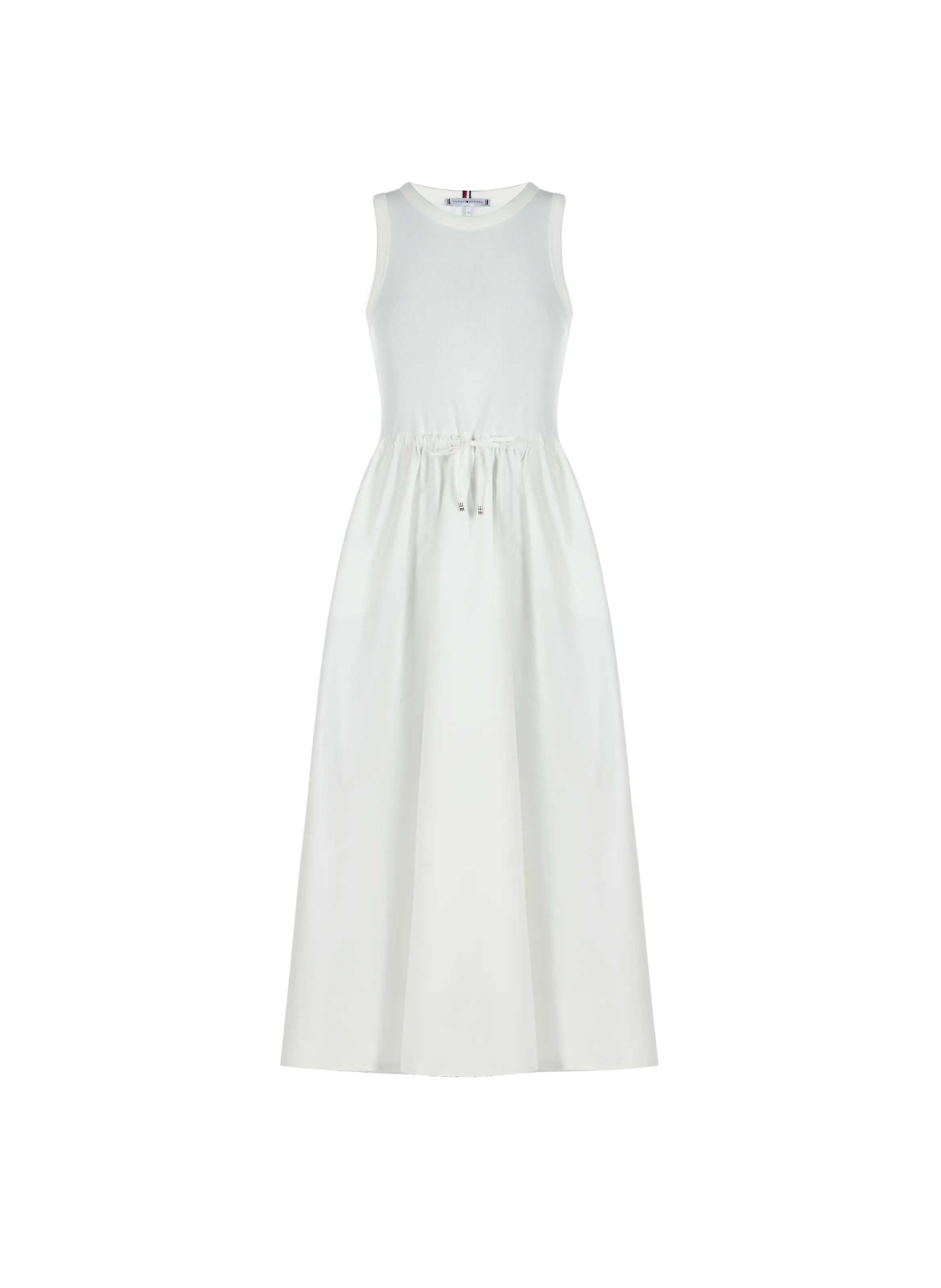 Tommy hilfiger  Midi Bi-Material Dress - White