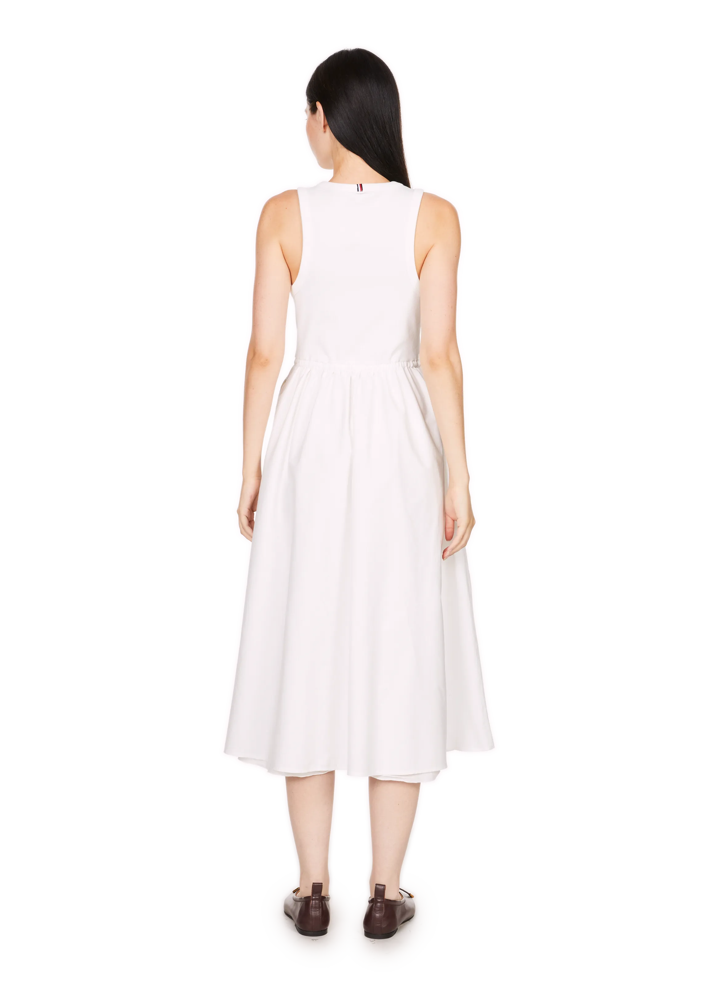 Tommy hilfiger  Midi Bi-Material Dress - White