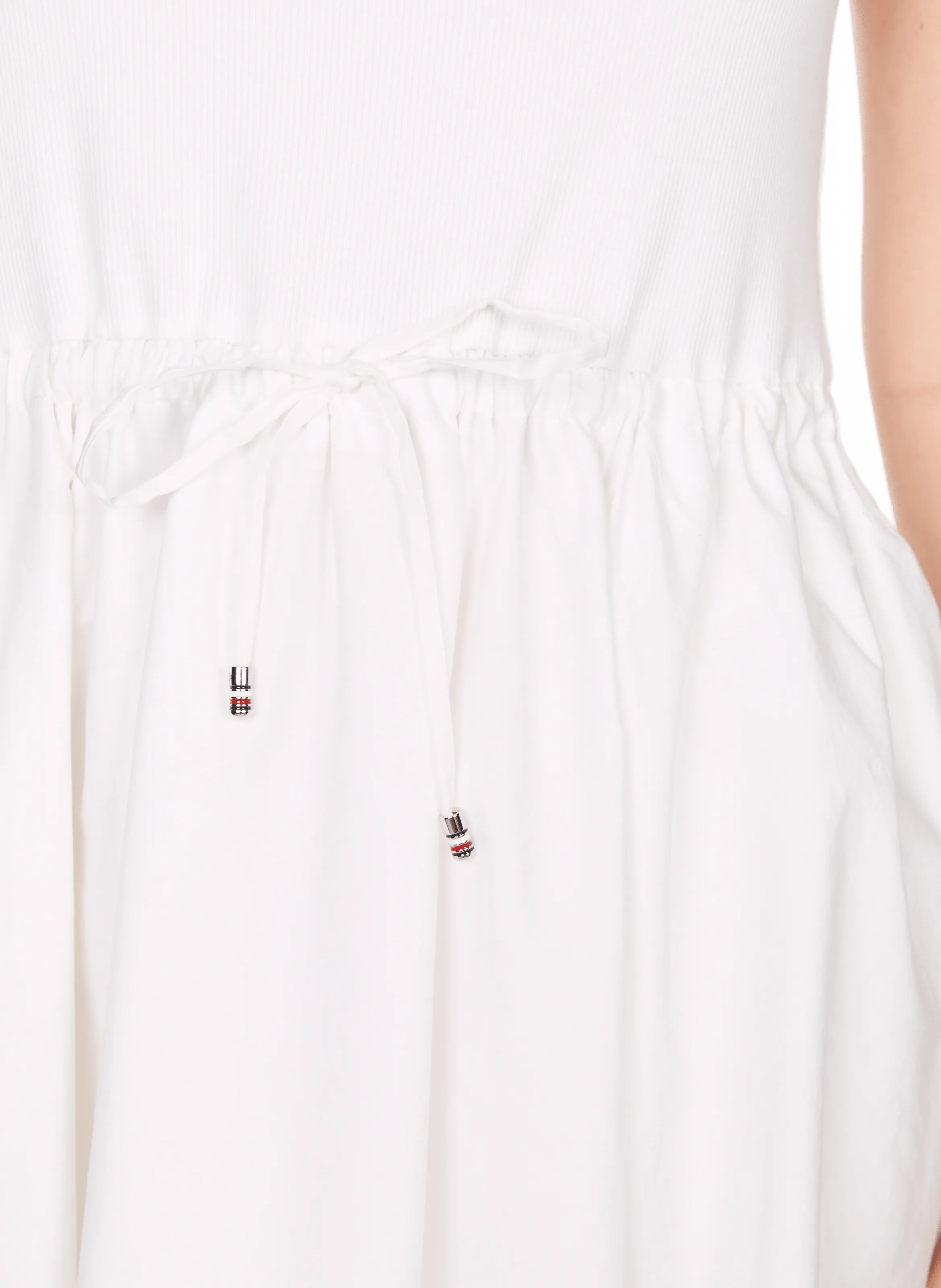 Tommy hilfiger  Midi Bi-Material Dress - White