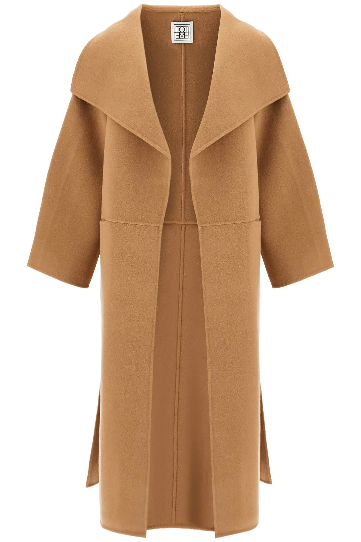 Toteme Signature Wool Cashmere Coat   Beige