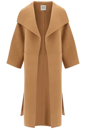 Toteme Signature Wool Cashmere Coat   Beige