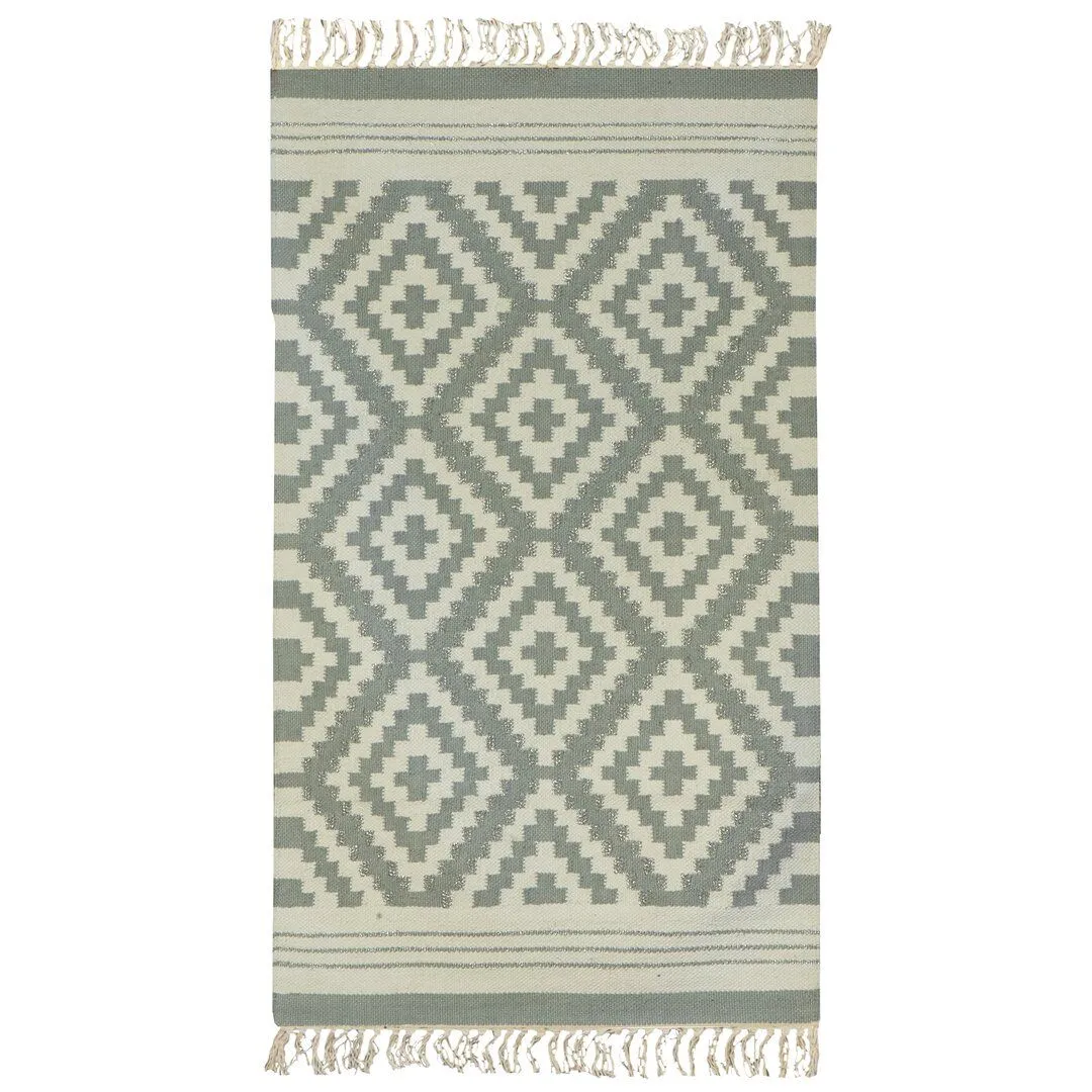 Tyreese Cloud Handwoven Cotton Grey Rug