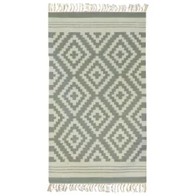 Tyreese Cloud Handwoven Cotton Grey Rug