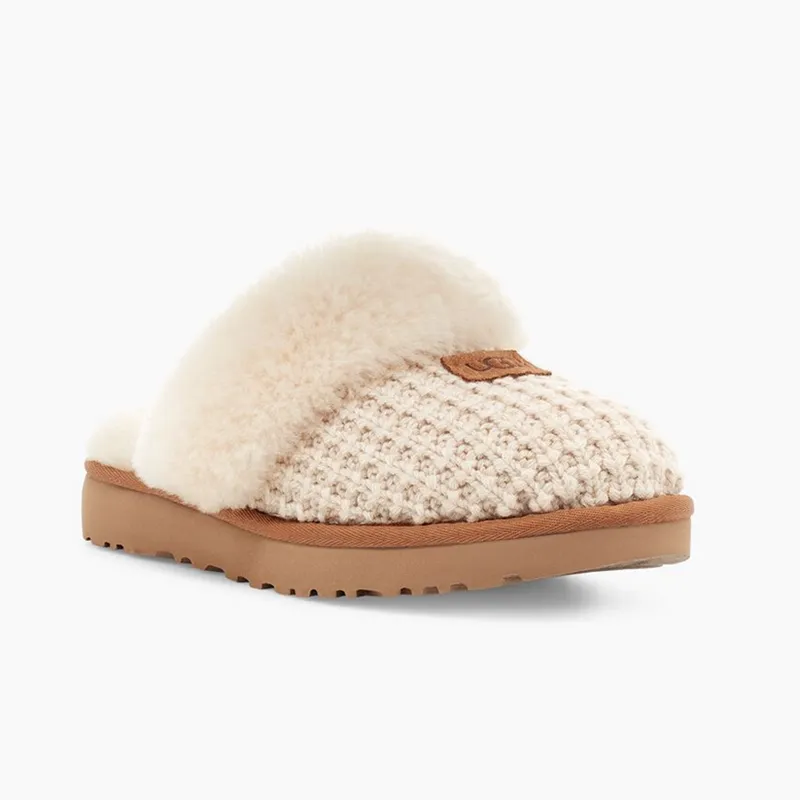 UGG Cozy Knit Slipper in Cream - Women's