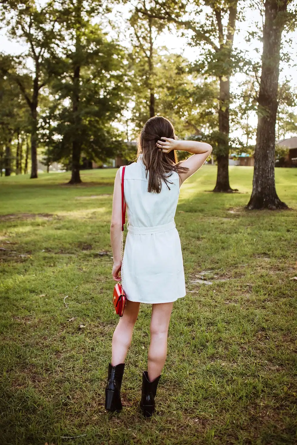 White Denim Nashville Bride Mini Dress